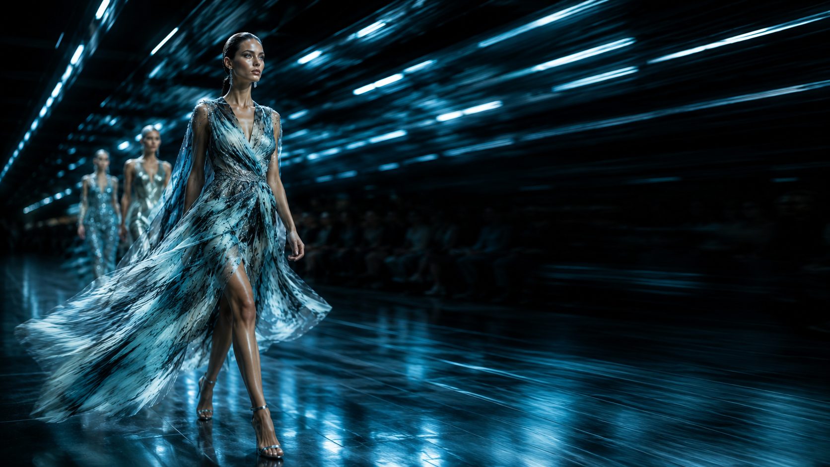 Models on the runway